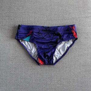 Charlie by MZ Swim Briefs Purple Black Red Turquoise Trunk Cut